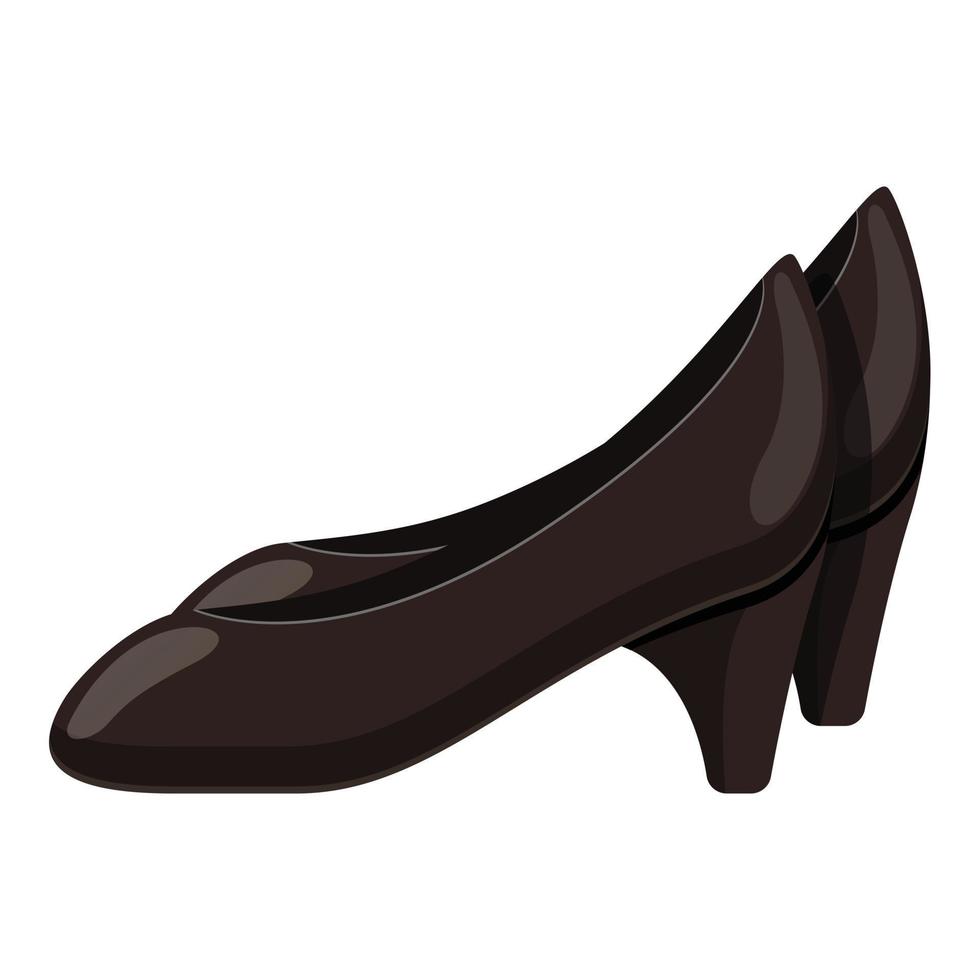 ícone de sapatos de mulher negra, estilo cartoon vetor