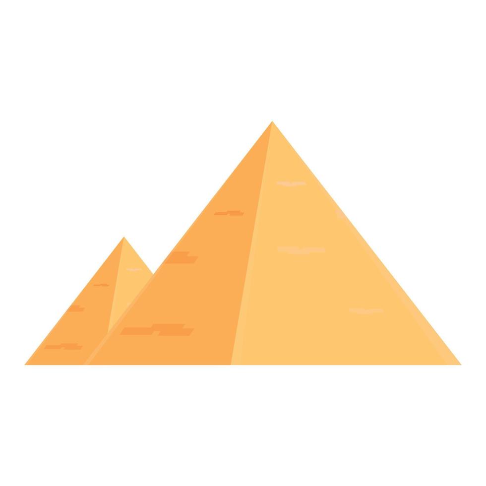 vetor antigo dos desenhos animados do ícone da pirâmide. deserto do egito