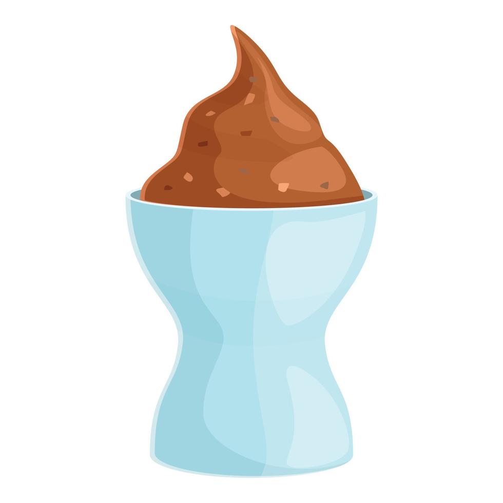 ícone de sorvete marrom, estilo cartoon vetor