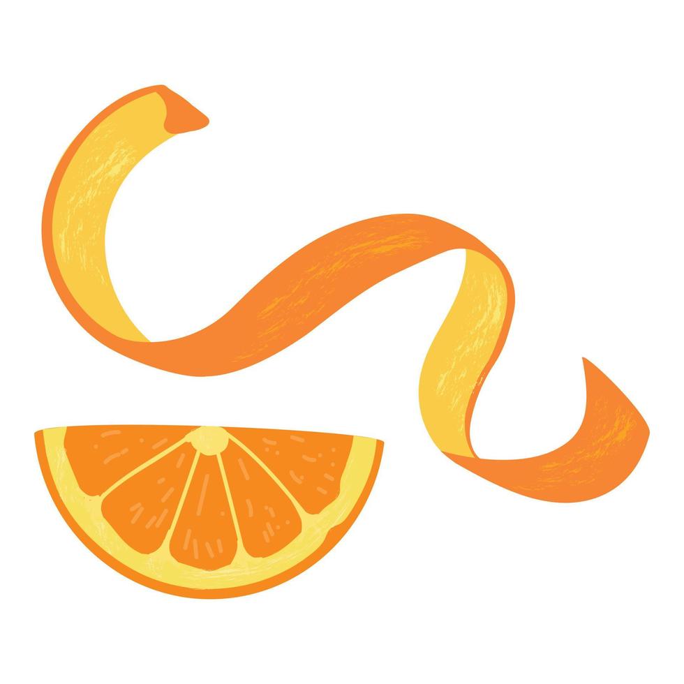 vetor de desenhos animados de ícone de peça laranja. bebida quente