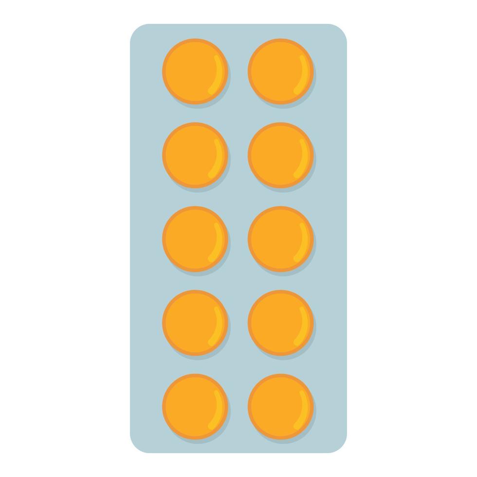 vetor de desenhos animados de ícone de bolha de pílula. pacote de comprimidos