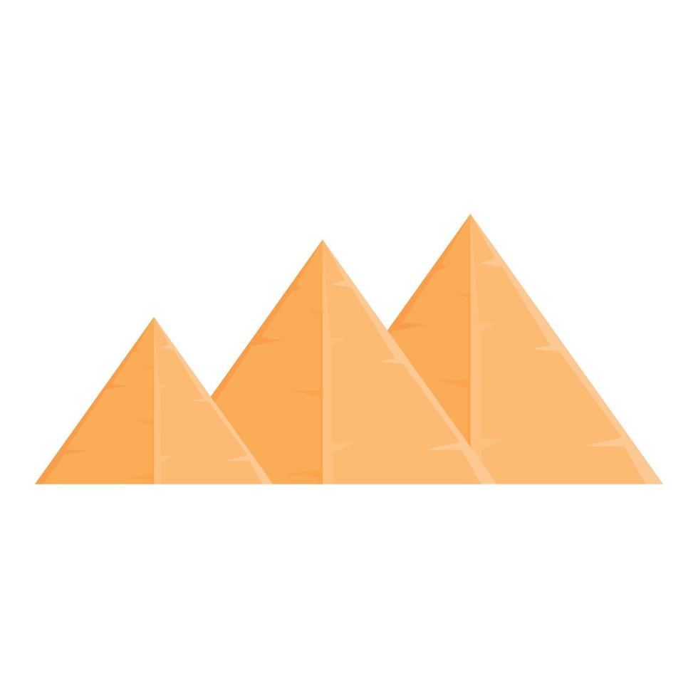 vetor de desenhos animados do ícone da pirâmide de gizé. deserto do egito