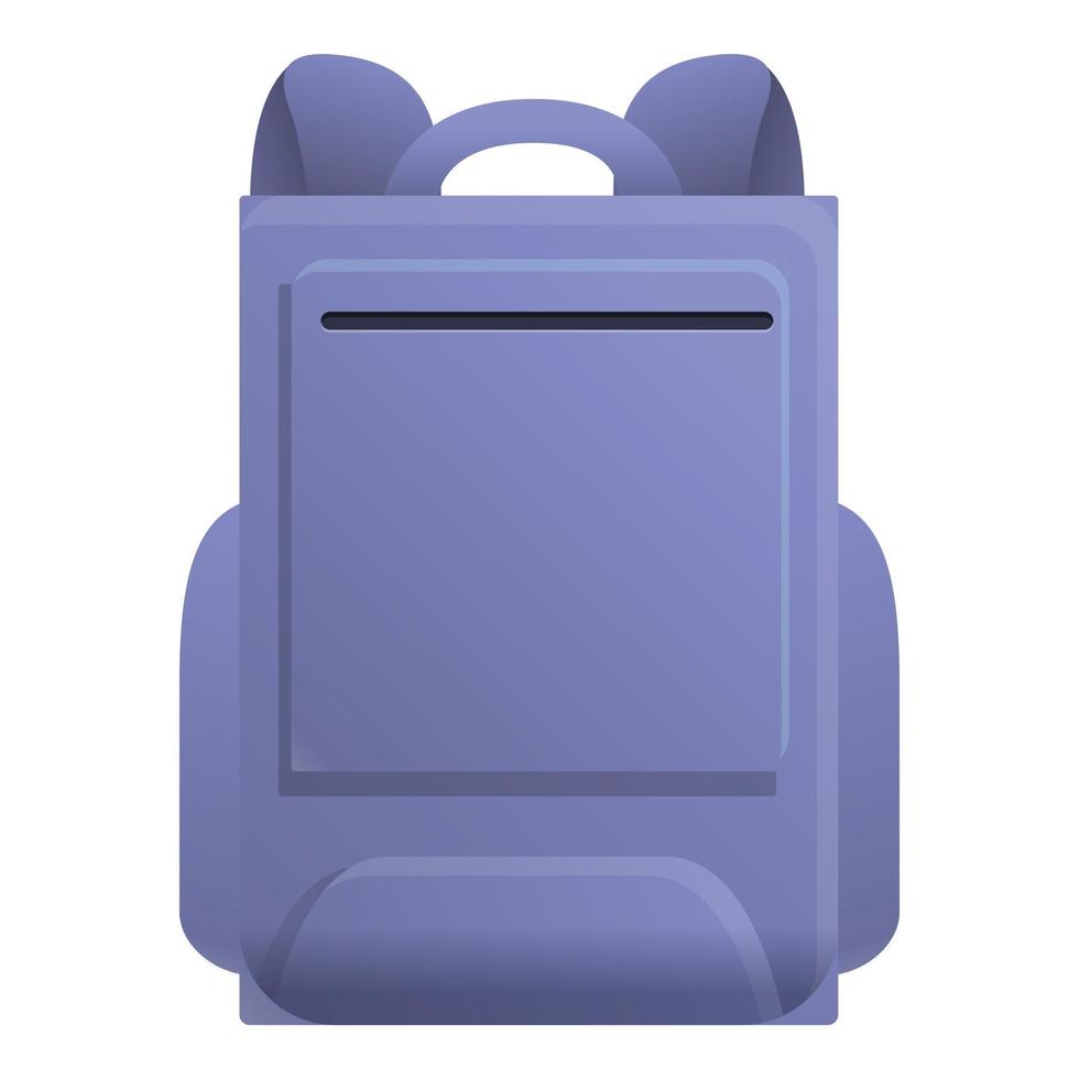 ícone de mochila de laptop têxtil, estilo cartoon vetor
