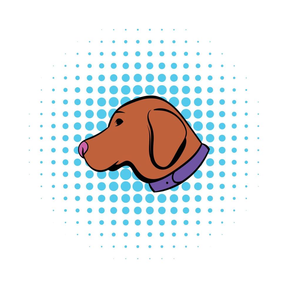 ícone do cão de caça, estilo de quadrinhos vetor