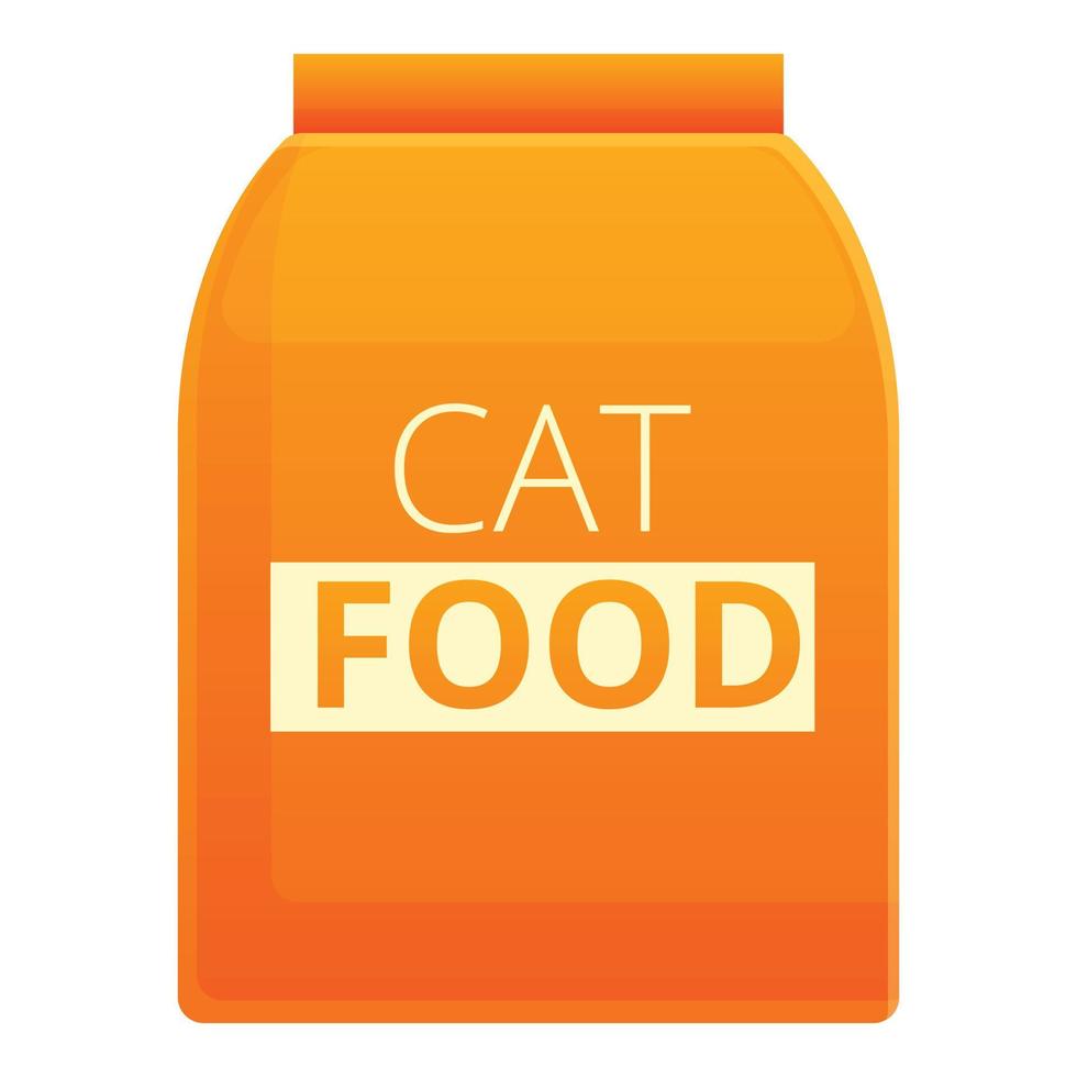 ícone de comida de gato lanche, estilo cartoon vetor