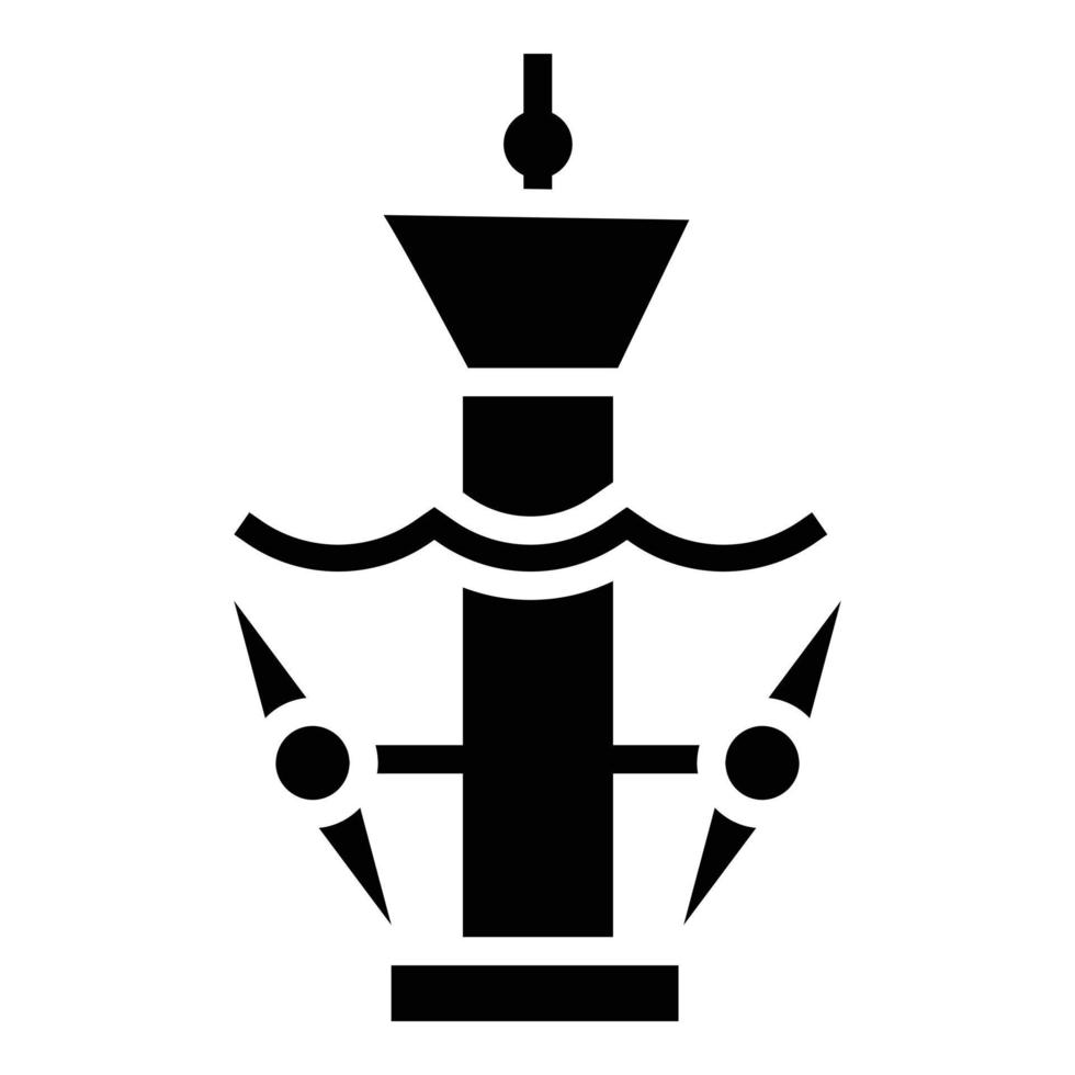 ícone de turbina subaquática, estilo simples vetor