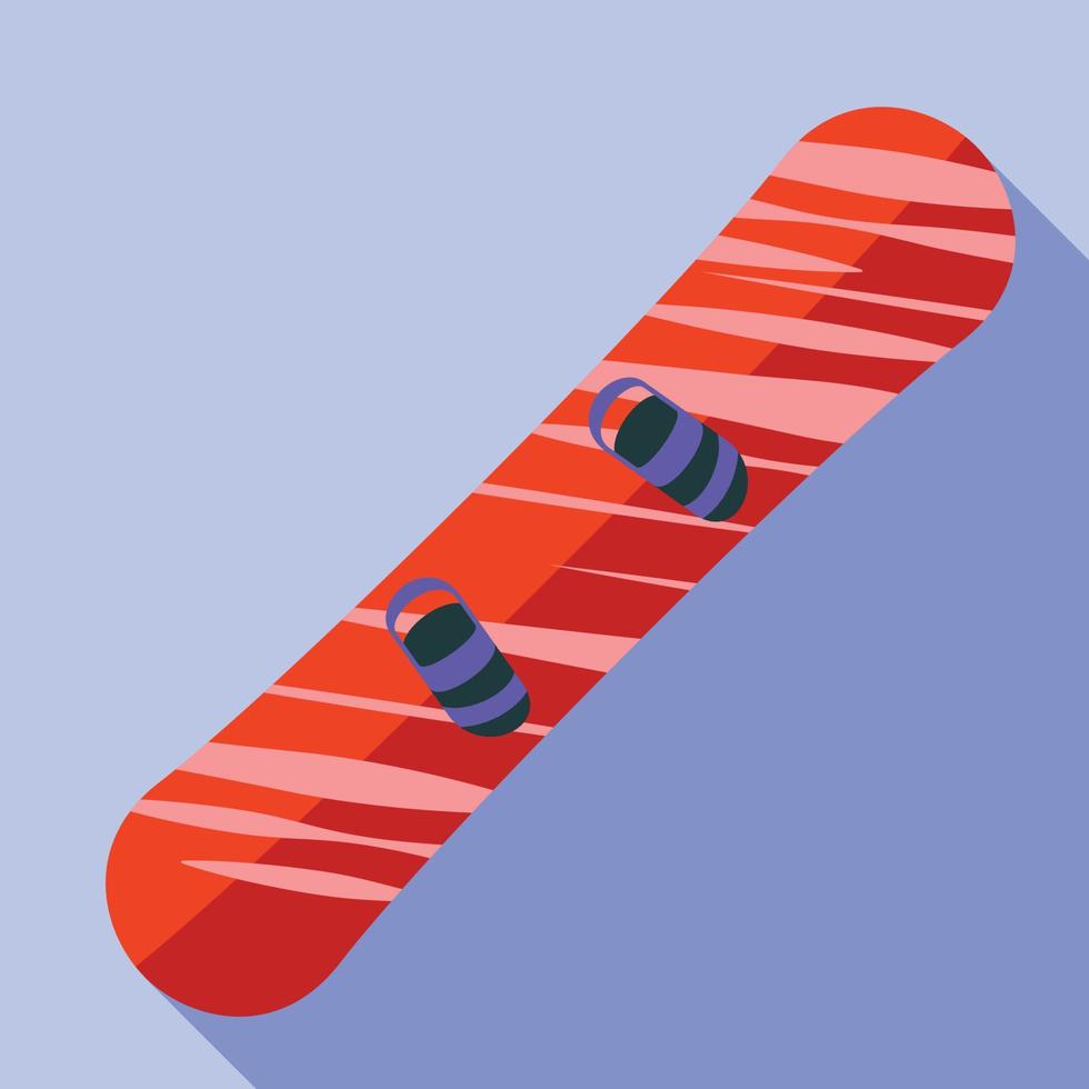 ícone de placa de snowboard, estilo simples vetor