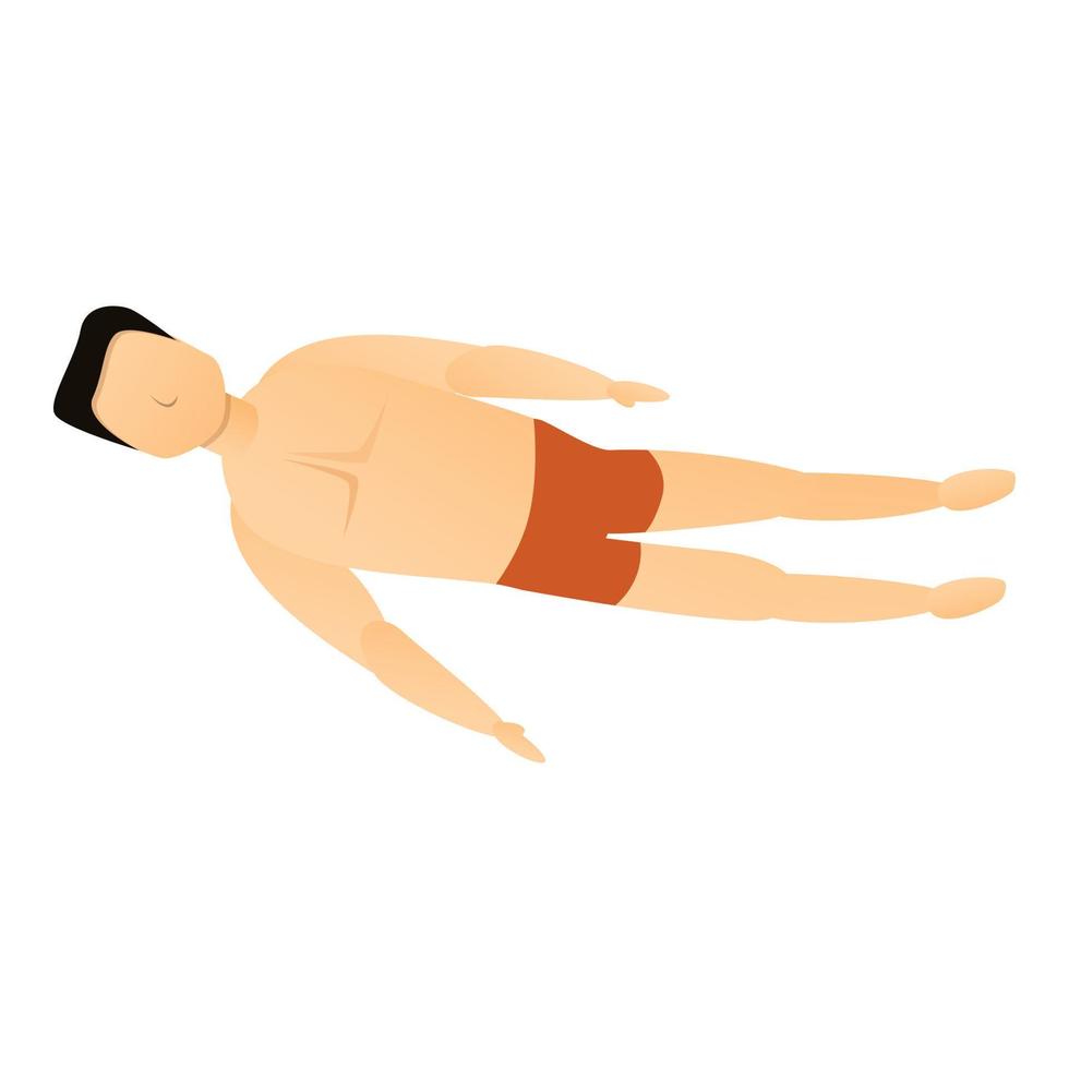 ícone de salto de piscina lateral de homem, estilo cartoon vetor
