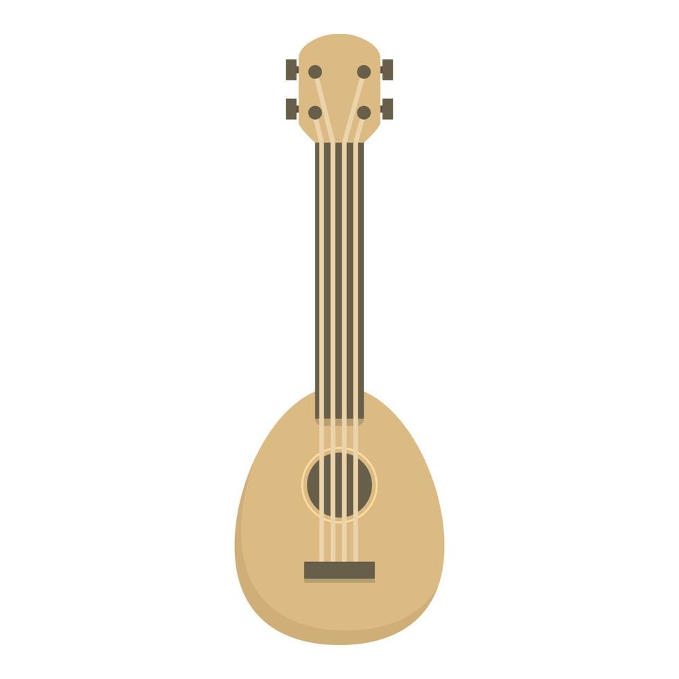 vetor de desenhos animados de ícone de ukulele de verão. arte acústica