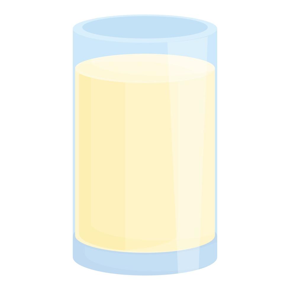vetor de desenhos animados de ícone de vidro de leite de soja. bebida vegana