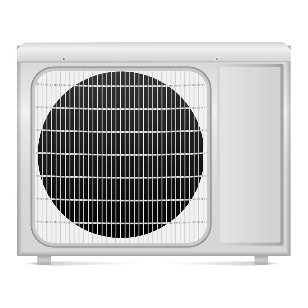 ícone de condicionador de ventilador ao ar livre, estilo realista vetor