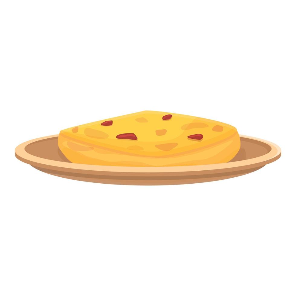 vetor de desenhos animados do ícone de fatia de pizza. queijo calabresa