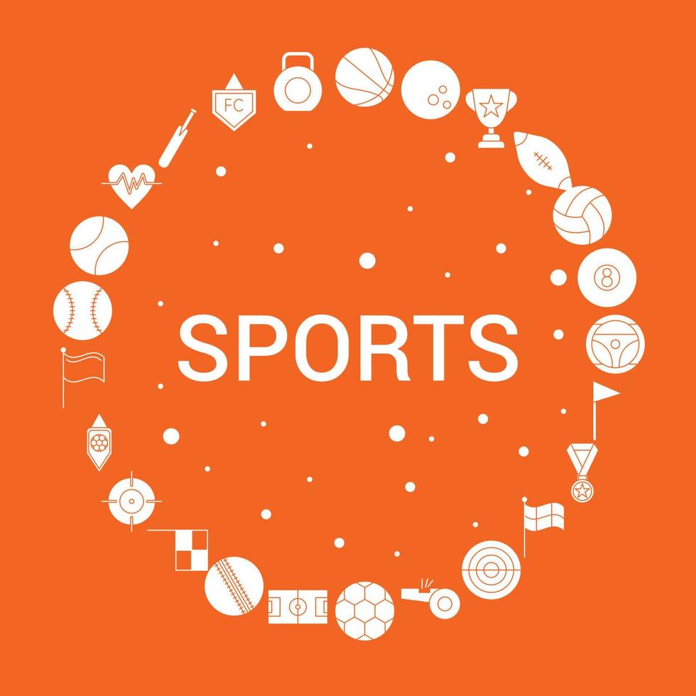 modelo de vetor infográfico de conjunto de ícones de esportes