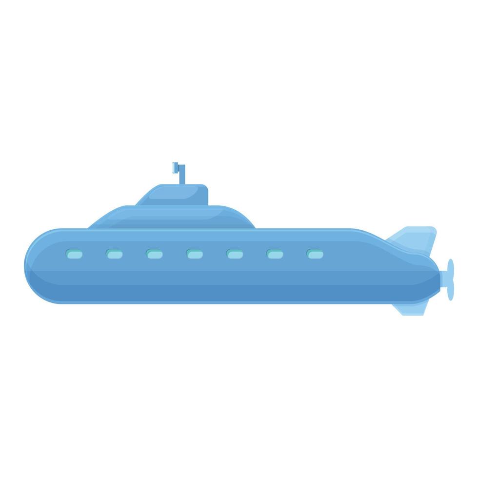 ícone submarino militar, estilo cartoon vetor