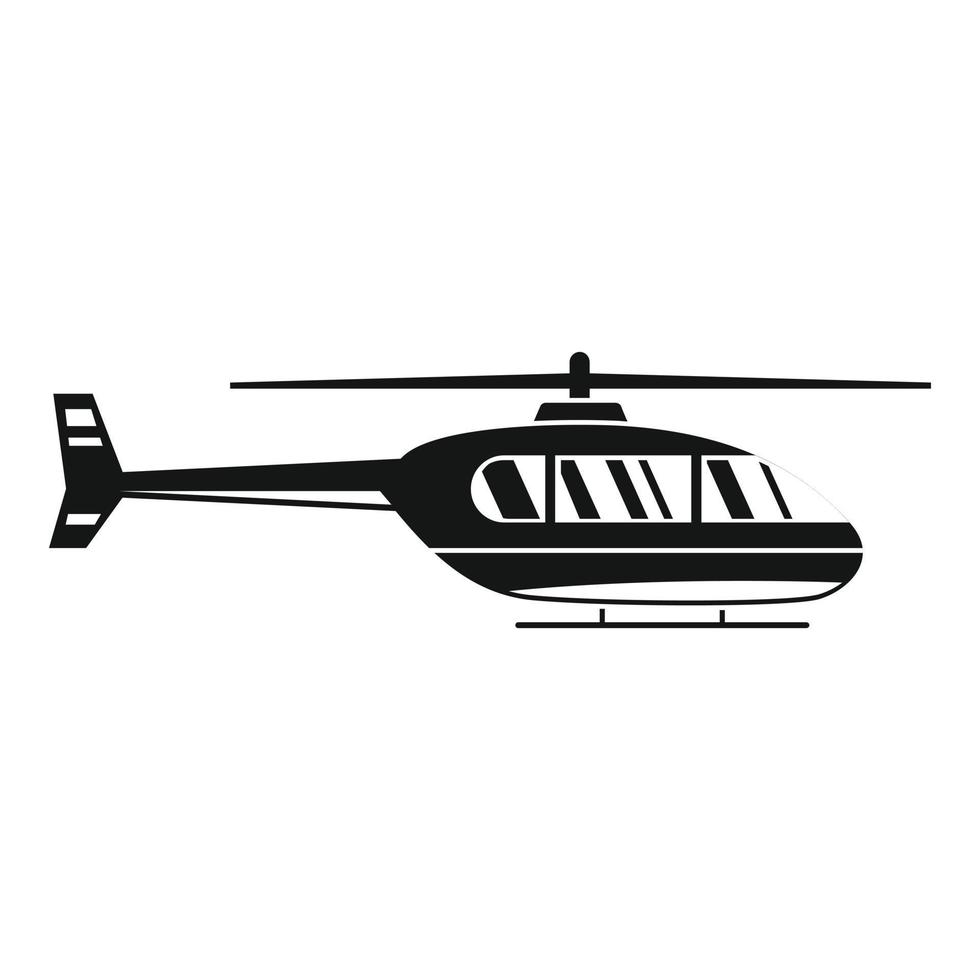 ícone de helicóptero utilitário, estilo simples vetor