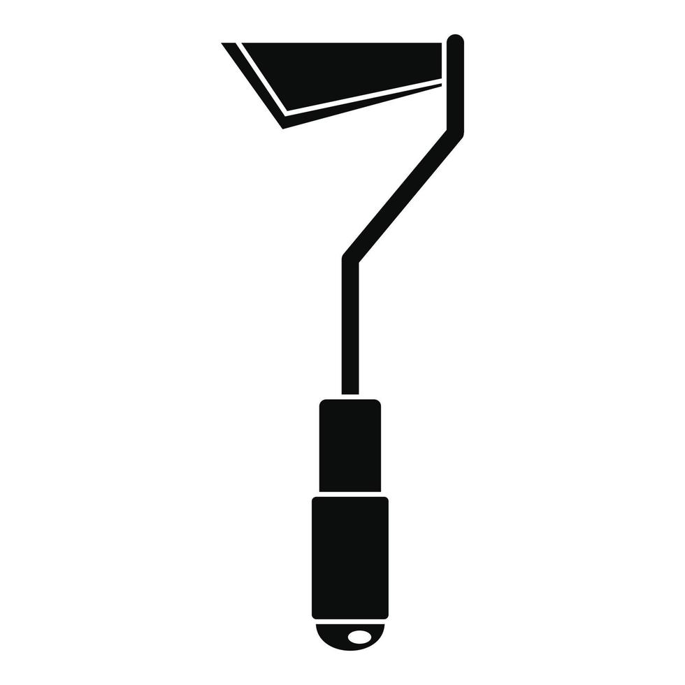 ícone da ferramenta de escavação de jardim, estilo simples vetor