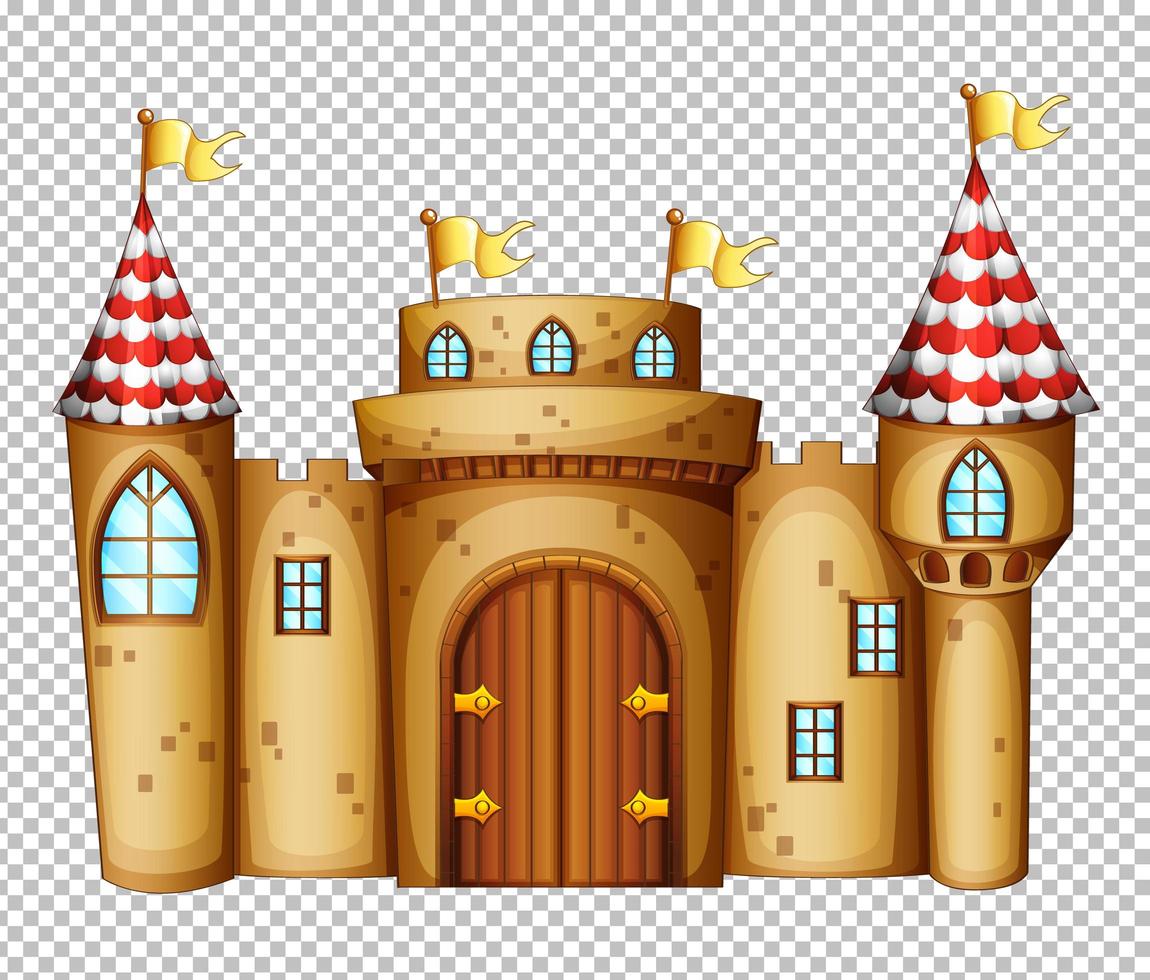 castelo em conto de fadas em fundo transparente vetor