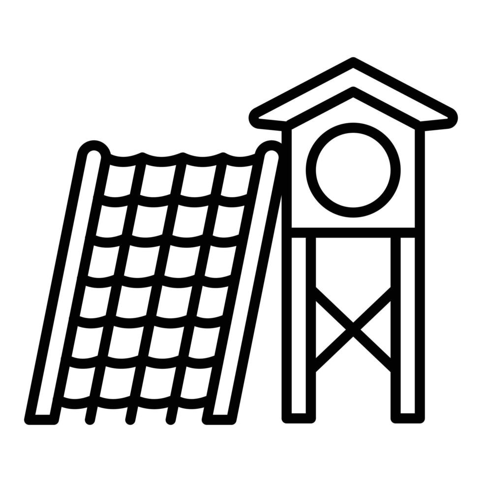 ícone do playground infantil, estilo de estrutura de tópicos vetor