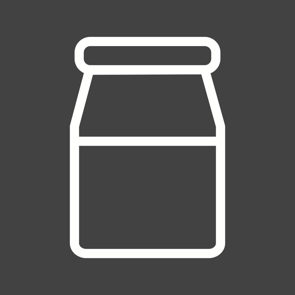 ícone invertido de linha de garrafa de leite vetor
