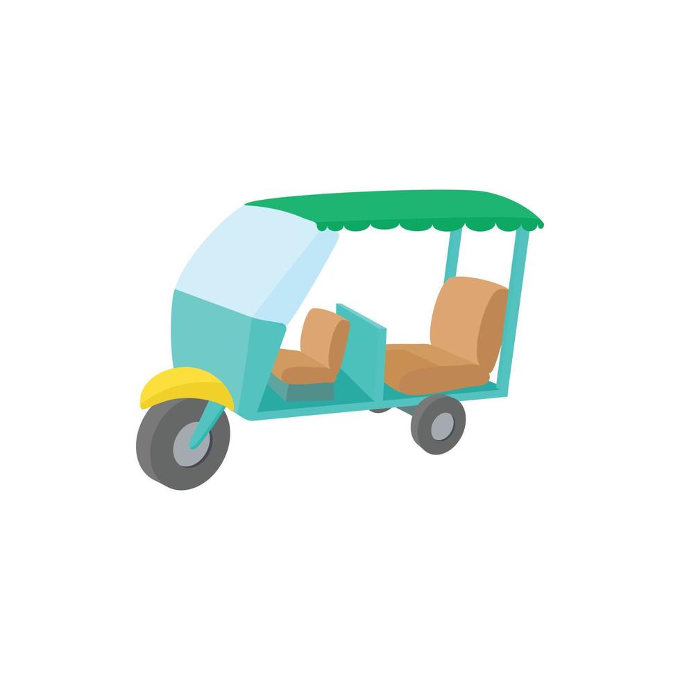 tailândia ícone de táxi nativo de três rodas vetor