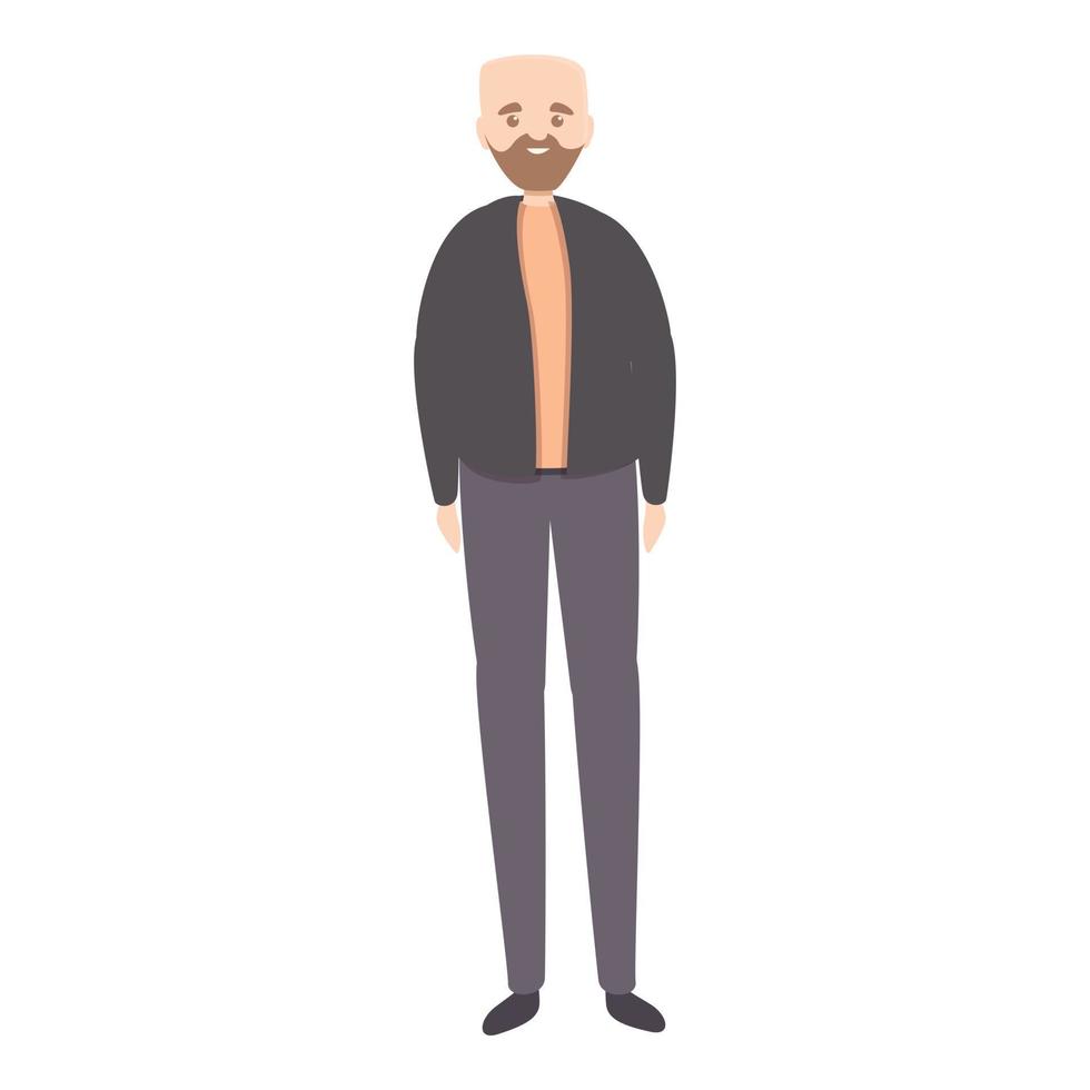 ícone do homem careca, estilo cartoon vetor