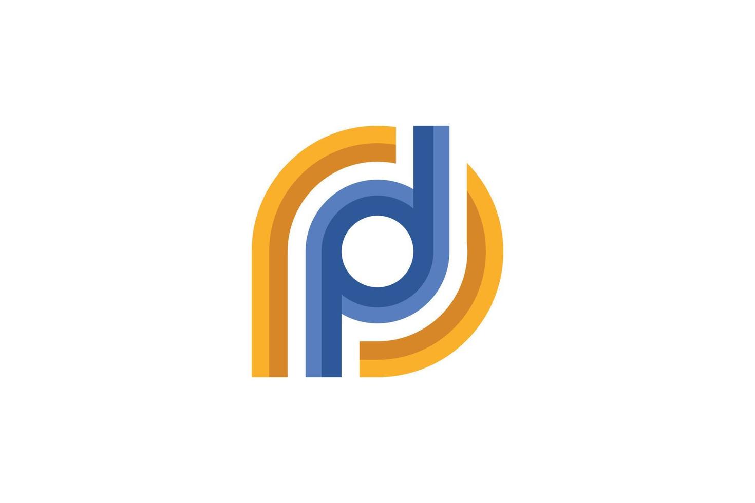 letra p logotipo moderno vetor
