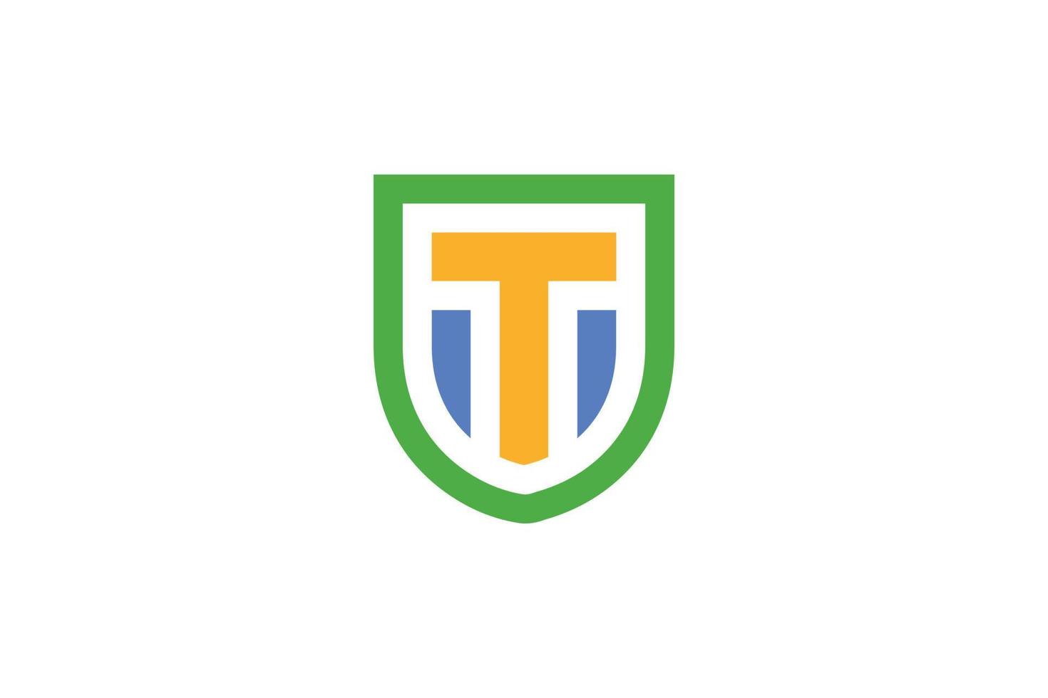 logotipo da letra t de design plano vetor