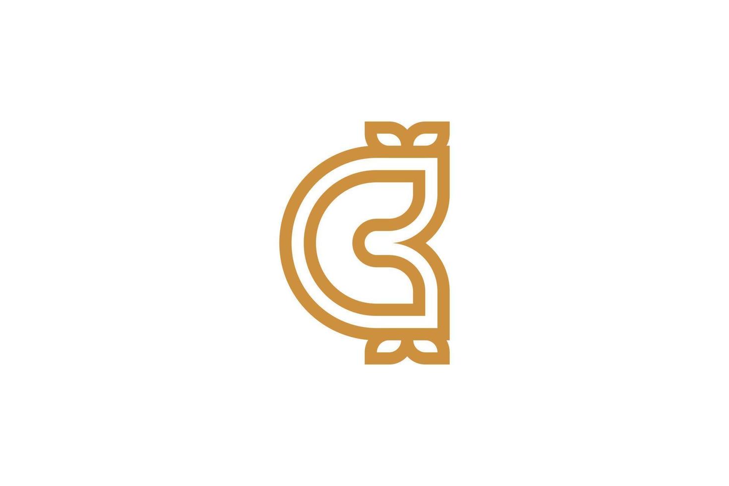 o logotipo da letra c monoline vetor