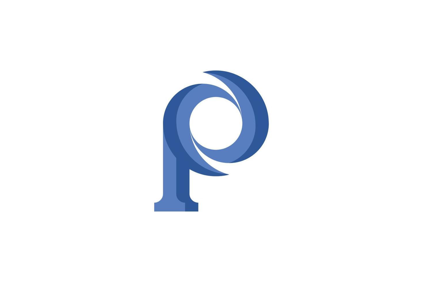 letra p logotipo moderno vetor