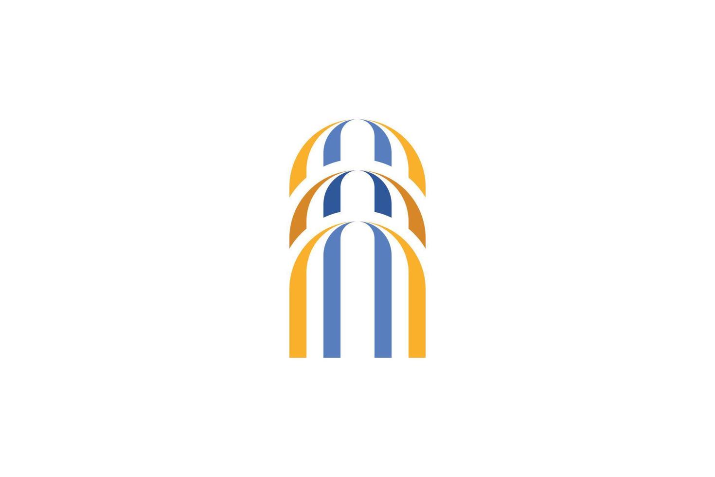 logotipo criativo da letra n vetor