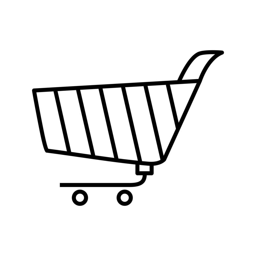 ícone de vetor de carrinho de compras exclusivo