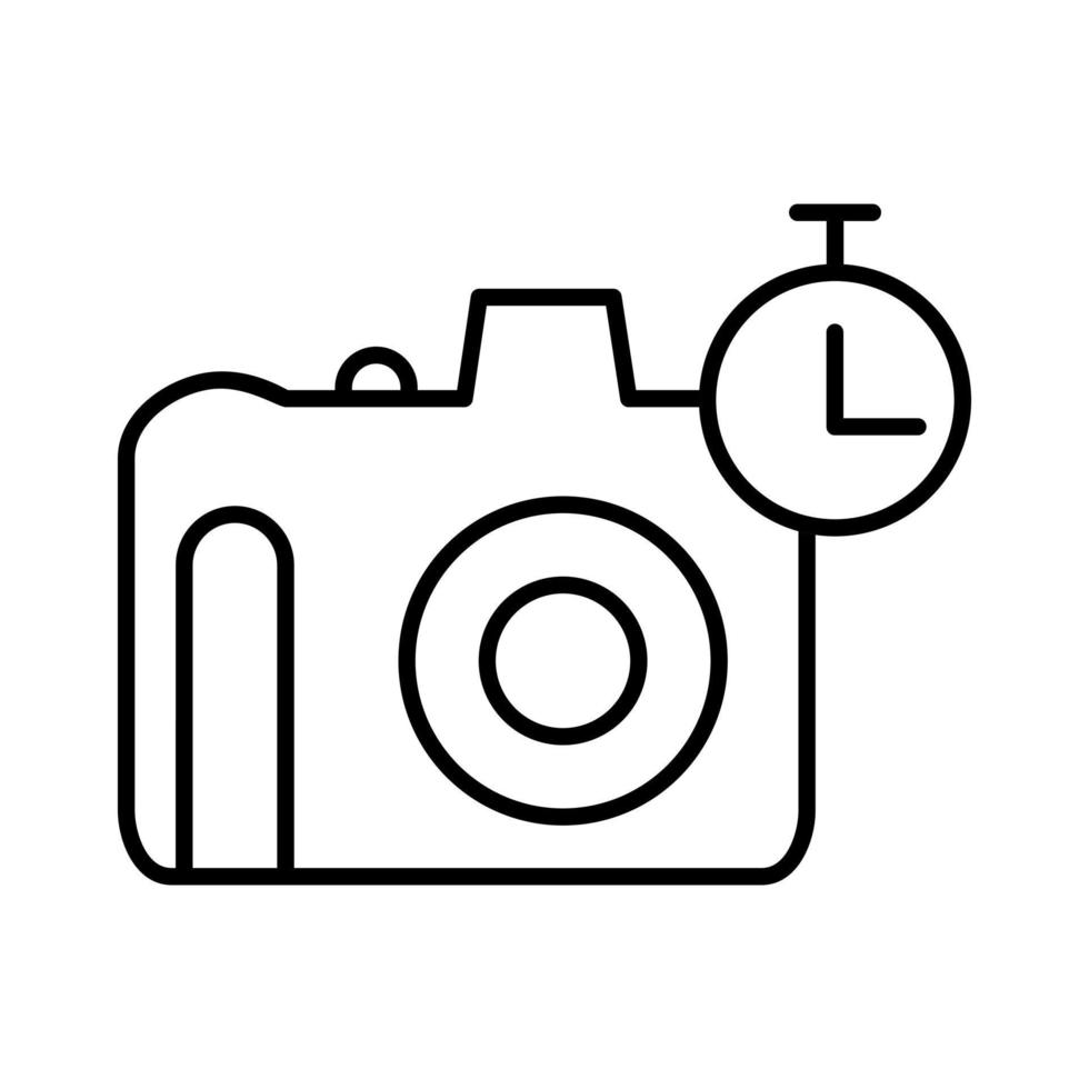 temporizador exclusivo no ícone do vetor da câmera