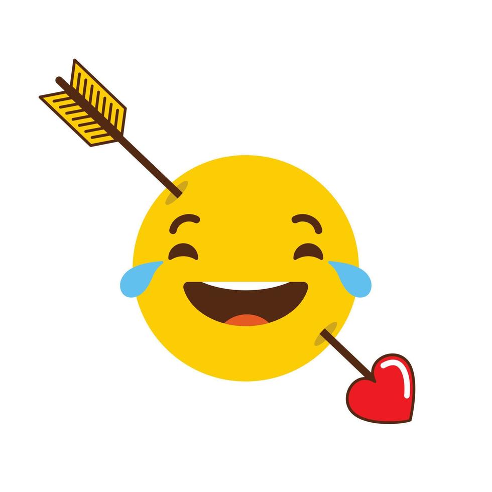 vetor de design de ícone emoji rindo