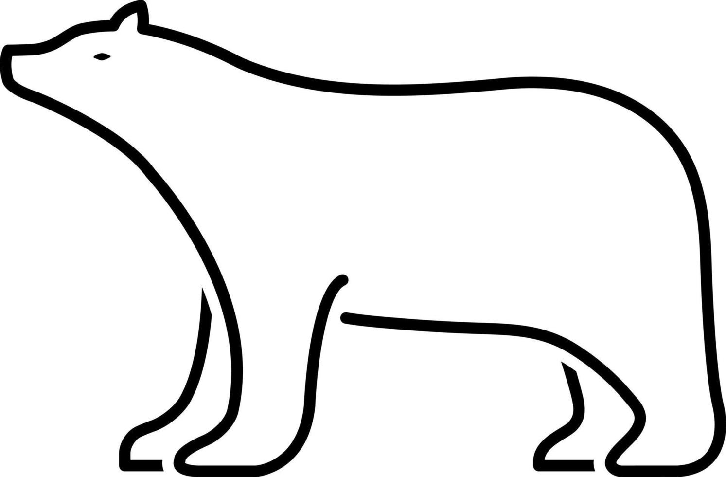 ícone de linha para urso vetor