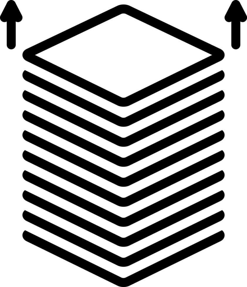 ícone de linha para pilha vetor