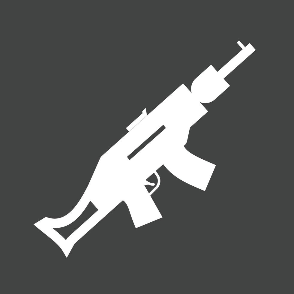 ícone invertido de glifo de arma vetor
