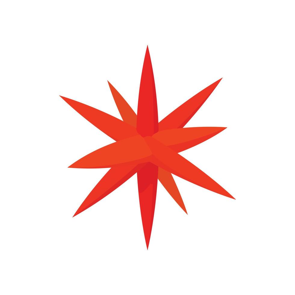 ícone da estrela moravian, estilo cartoon vetor
