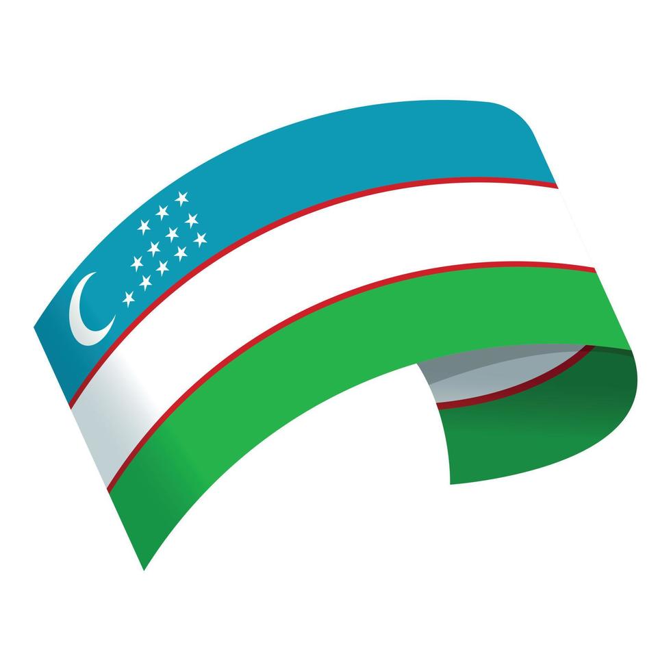 uzbequistão samarcanda ícone dos desenhos animados do vetor. mapa da bandeira vetor