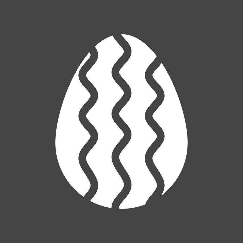 ovo de páscoa iv glifo ícone invertido vetor