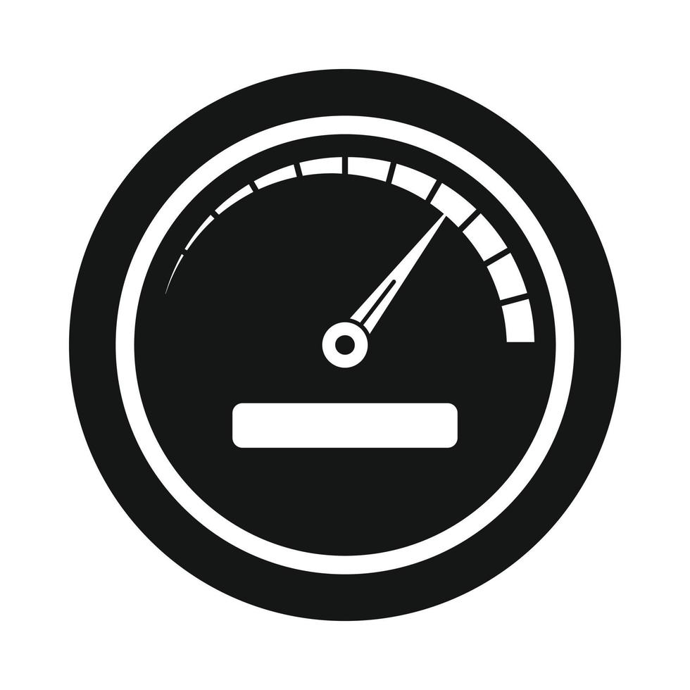 ícone de velocímetro em estilo simples vetor