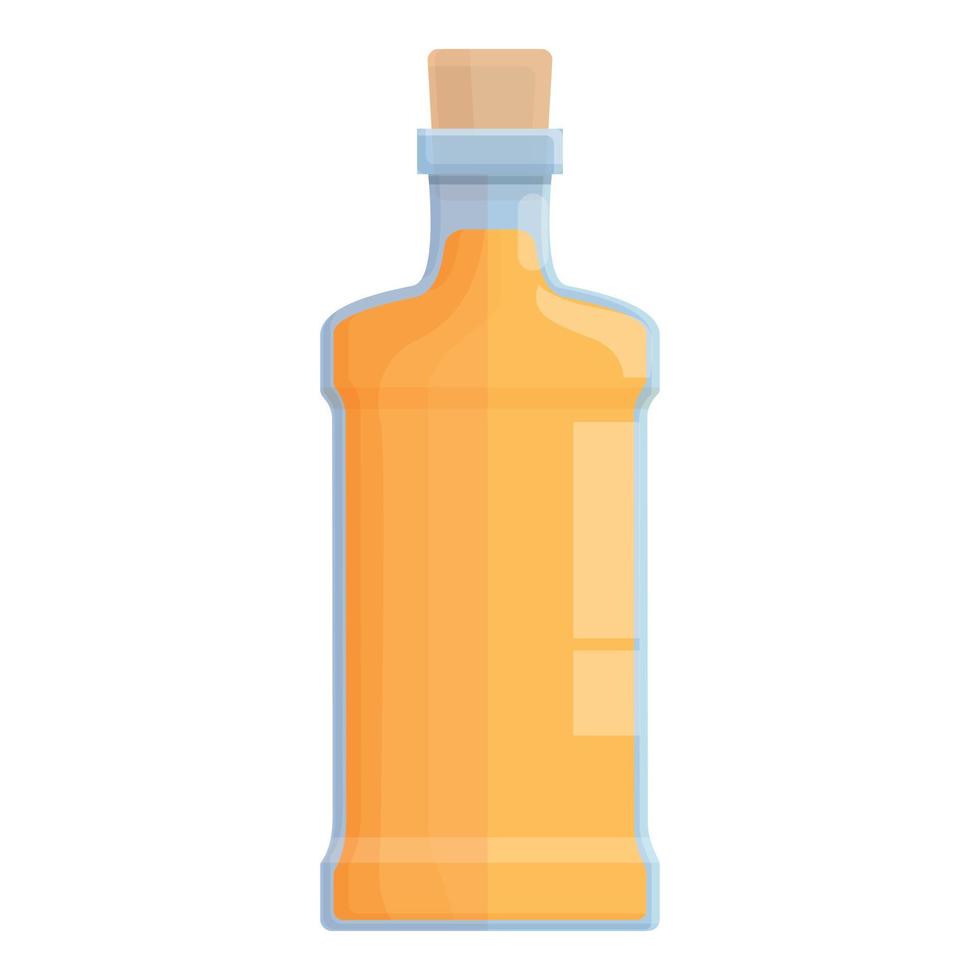 vetor de desenhos animados de ícone de garrafa de tequila de marca. bebida de limão
