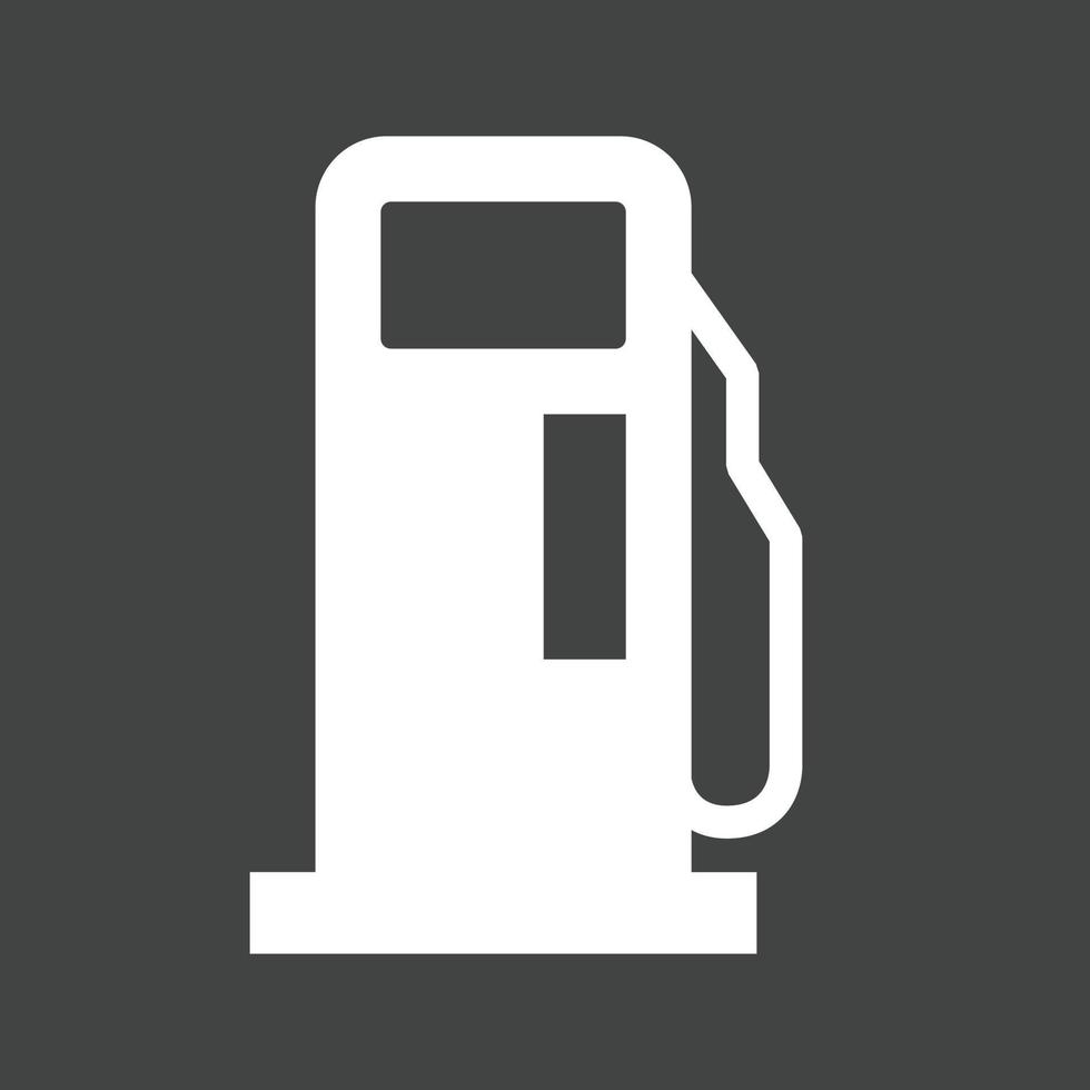glifo de serviço de posto de gasolina ícone invertido vetor