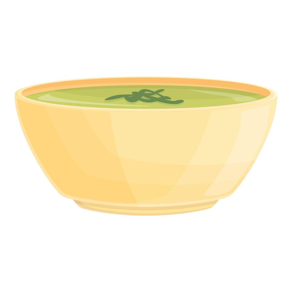 vetor de desenhos animados de ícone de sopa de creme caseira. tigela quente