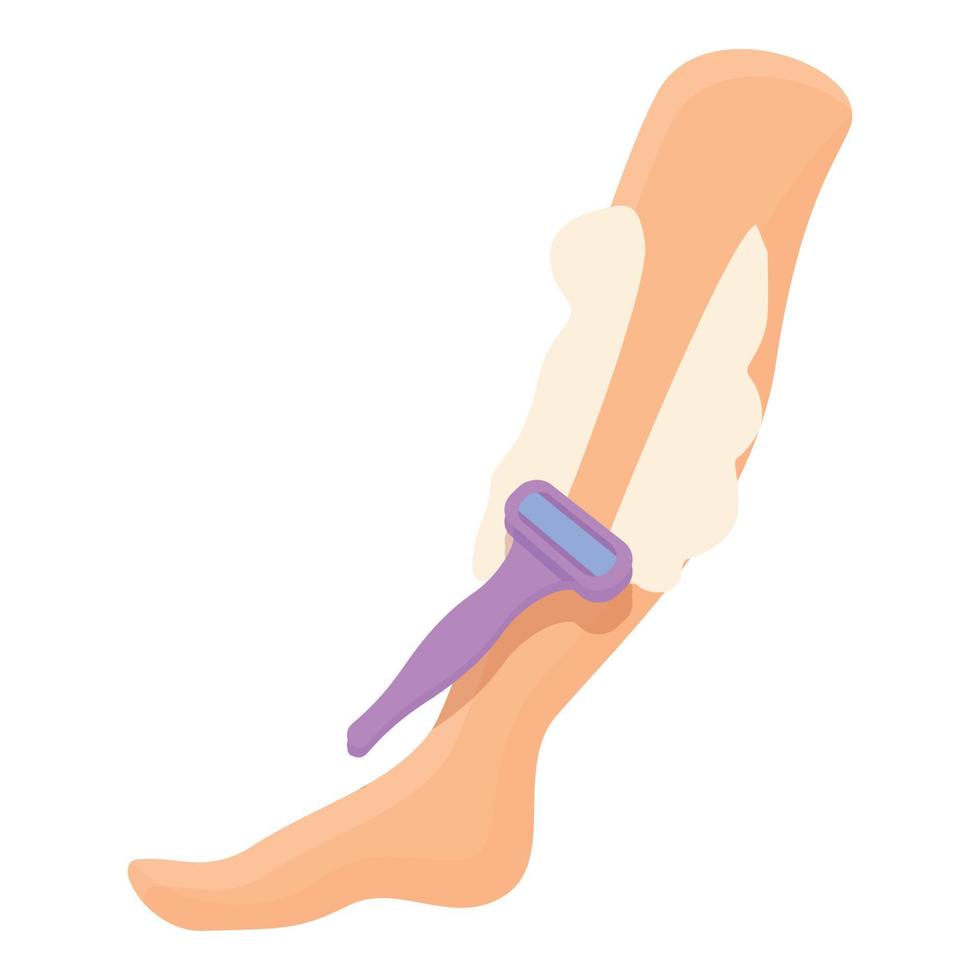 vetor de desenhos animados de ícone de navalha de perna. cuidados com os pés aromáticos