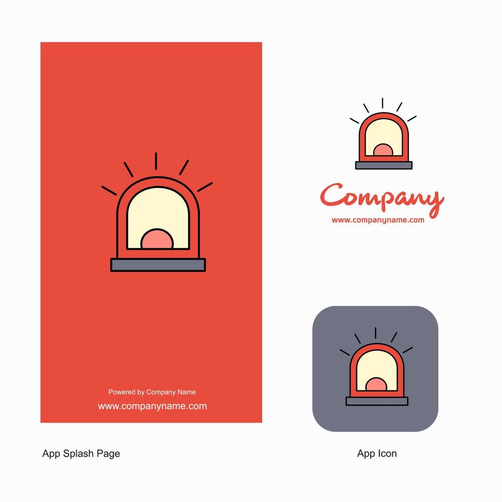 ícone do aplicativo de logotipo da empresa de alarme e design de página inicial elementos de design de aplicativo de negócios criativos vetor