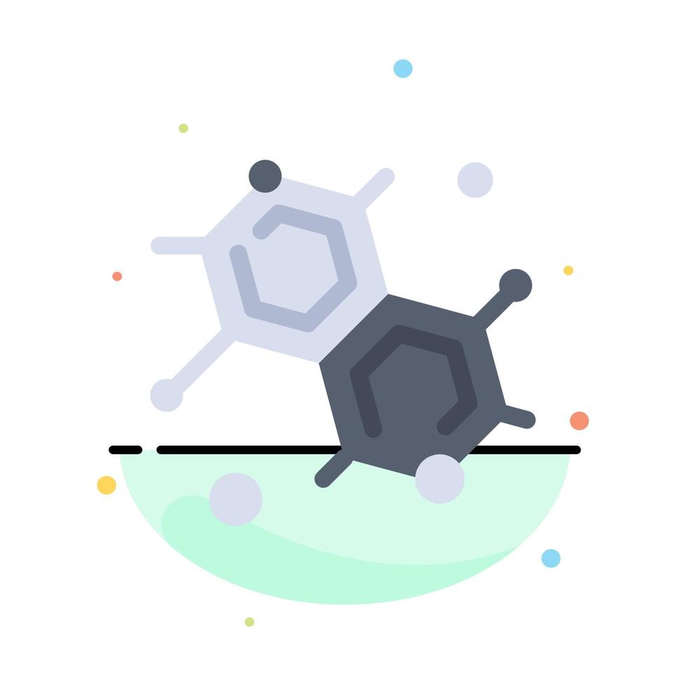 modelo de ícone de cor plana abstrata de ciência molecular química vetor