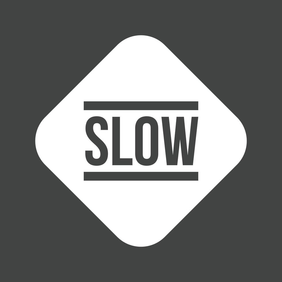 ícone invertido de glifo lento vetor
