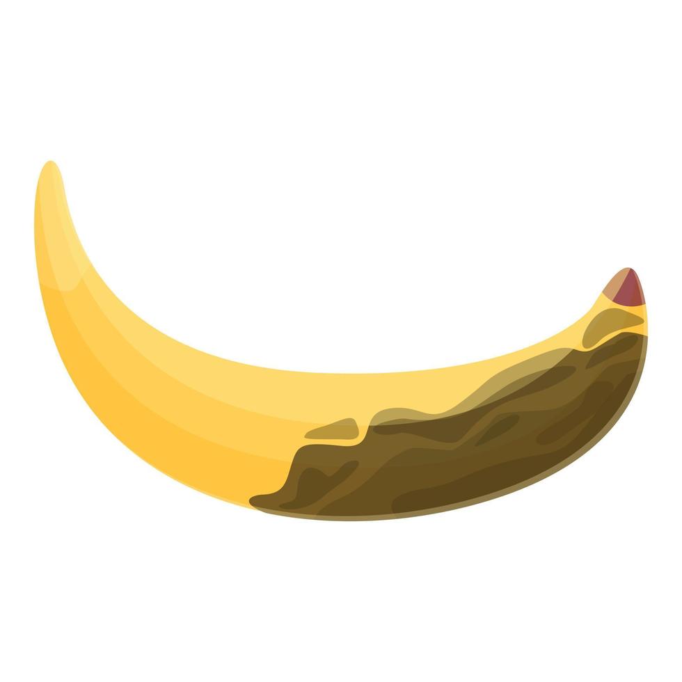 vetor de desenhos animados de ícone de banana contaminada. vírus alimentar