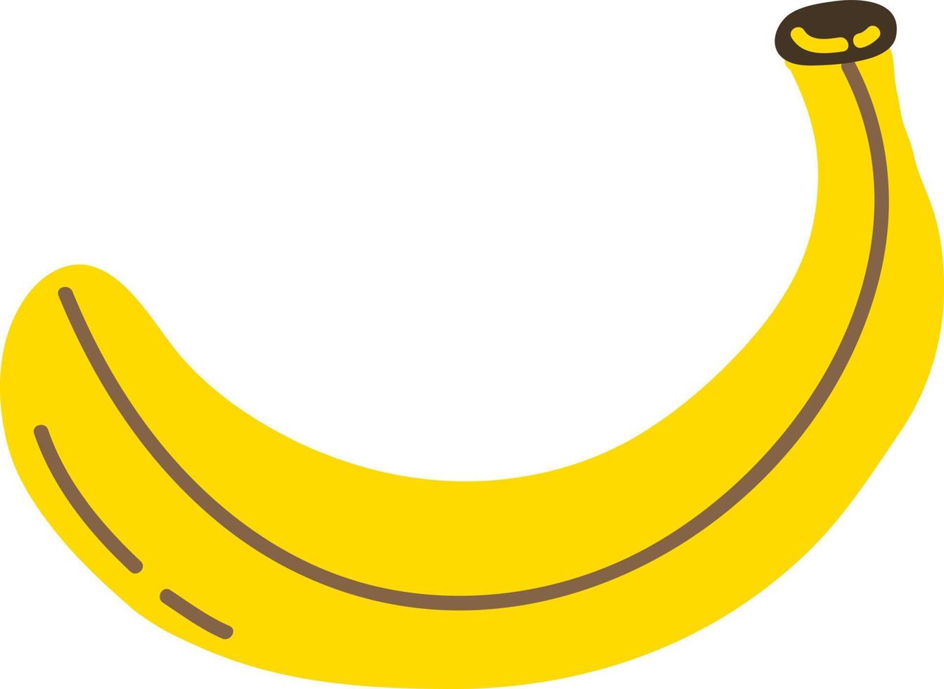 banana de frutas de estilo desenhado à mão vetor
