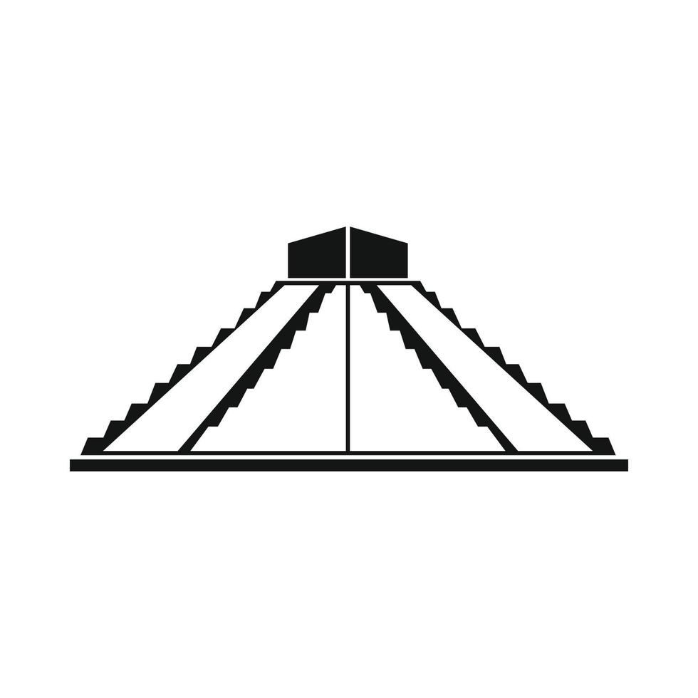 pirâmide maia em yucatan, ícone do méxico vetor